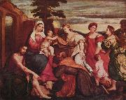 Bonifacio de Pitati Maria mit den drei theologischen Tugenden Sweden oil painting artist